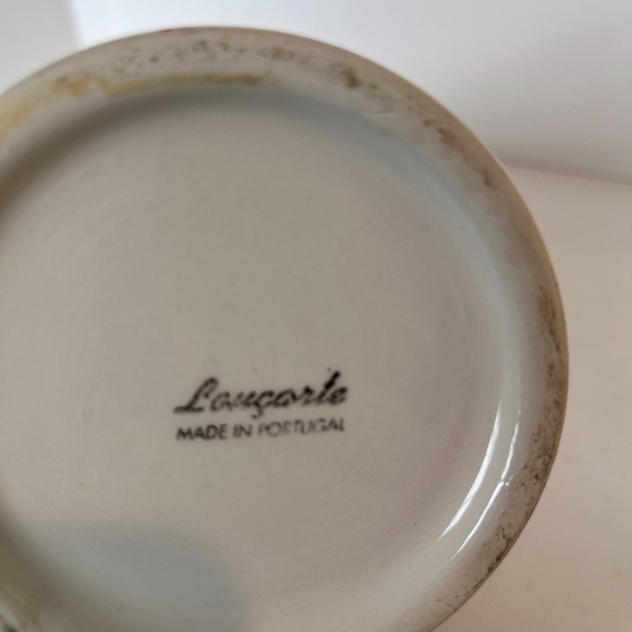 LOUCARTE Portugal Made Ceramic Pitcher with Asian Art - Picture 9 of 9